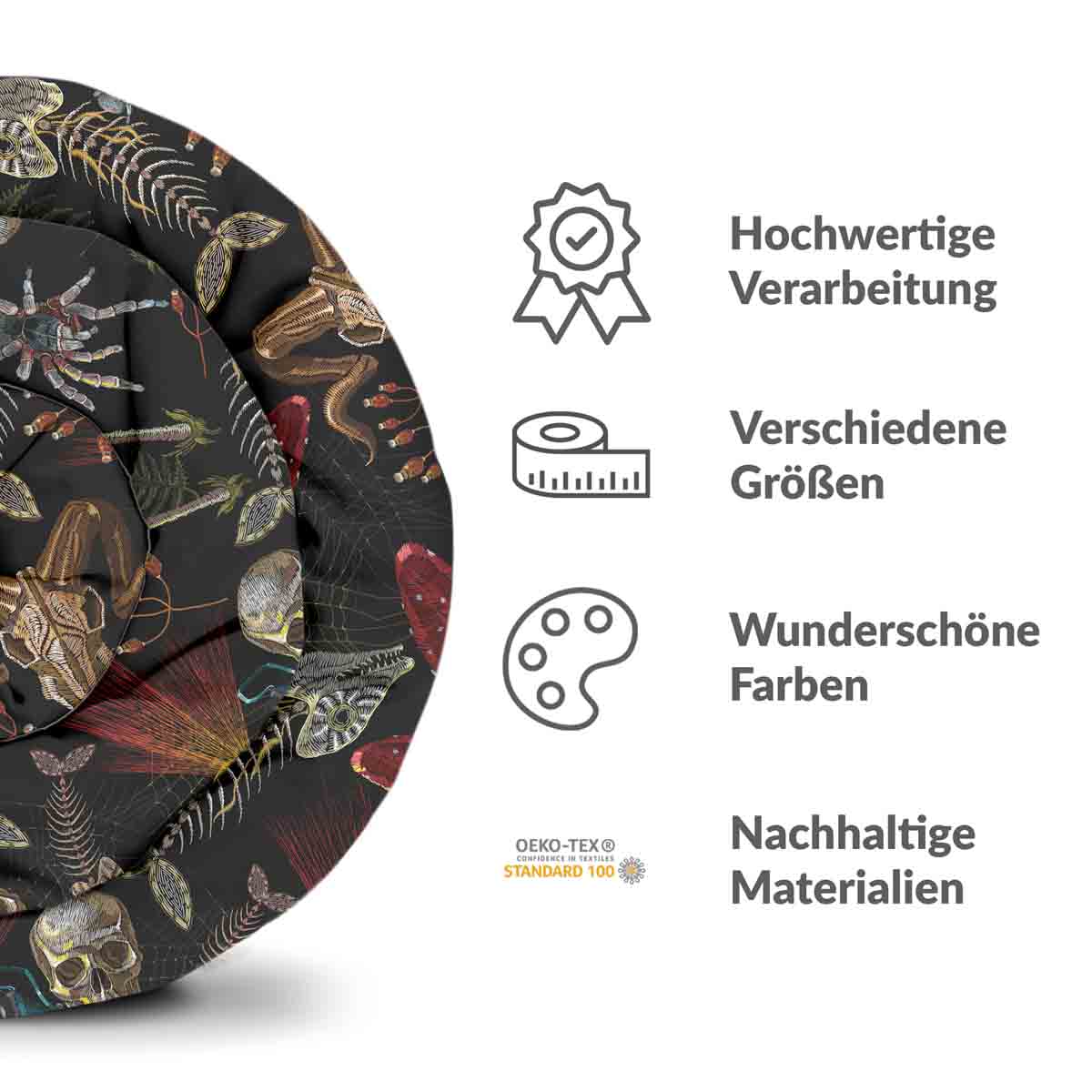 Original Therapiedecke - Ensemble de literie en coton squelette Halloween