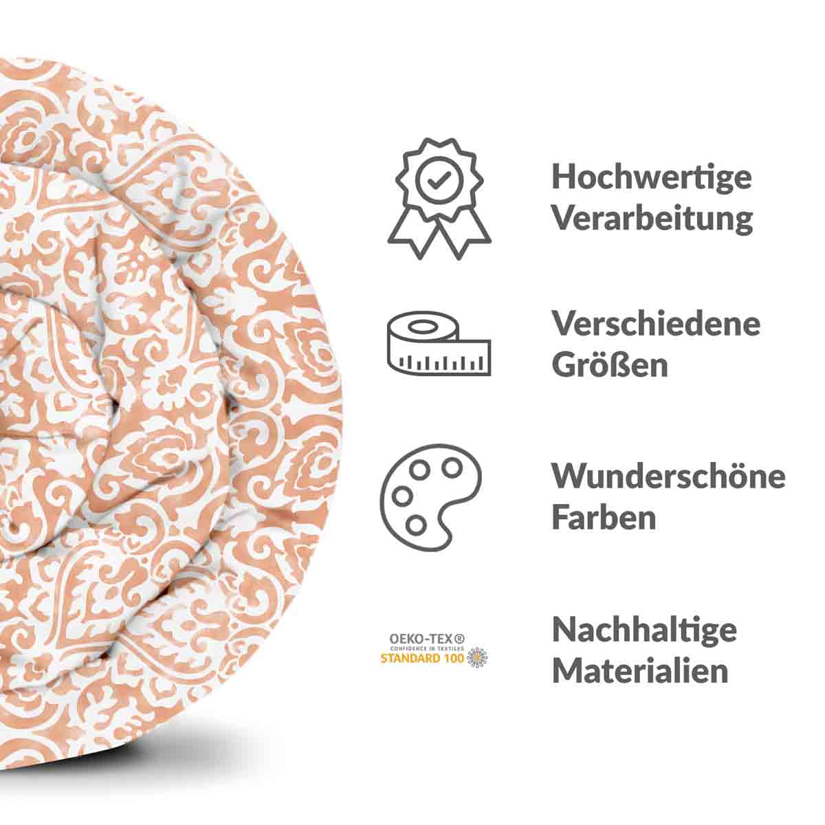 Original Therapiedecke - Ensemble de literie en coton boho orange