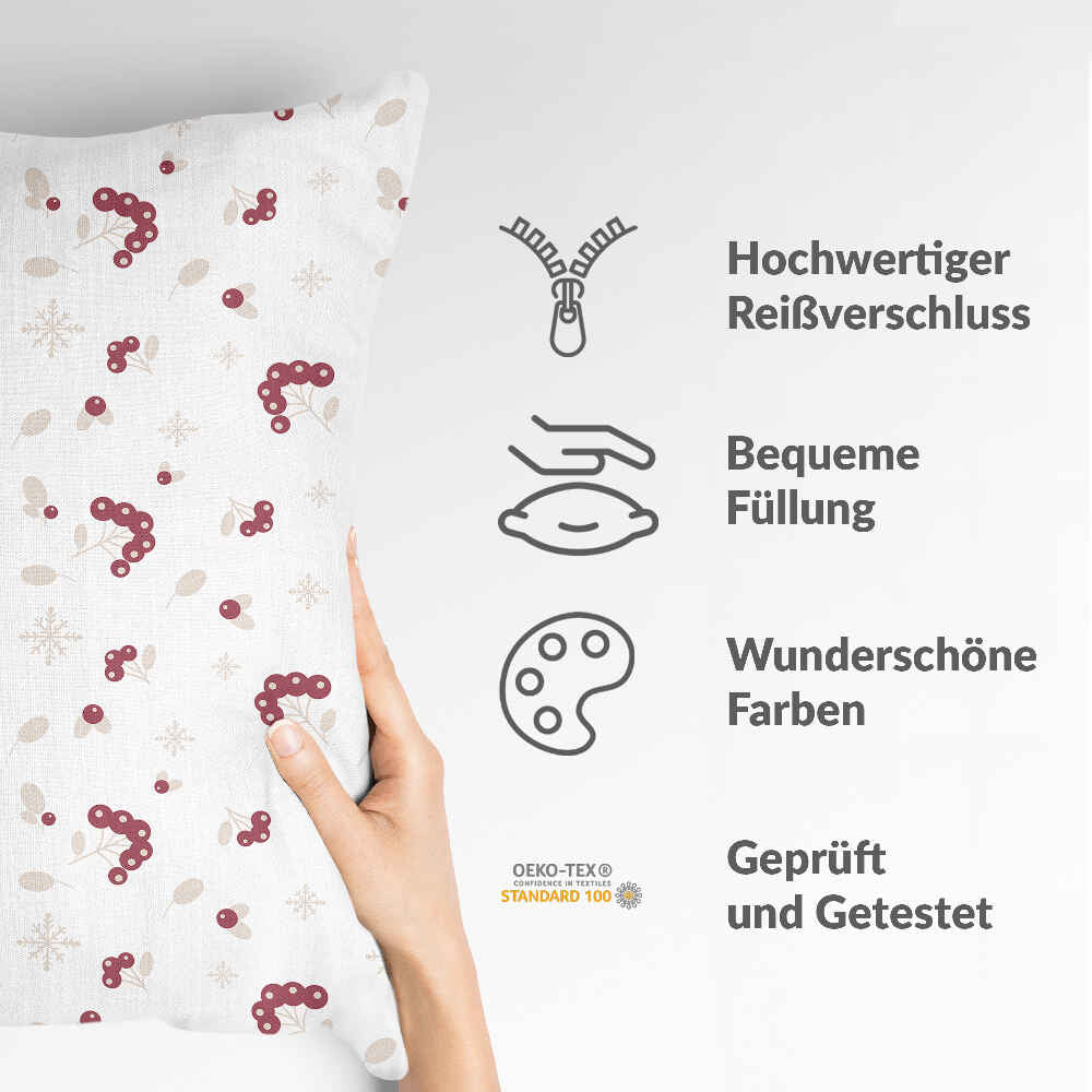 Coussin de santé avec arbuste à baies