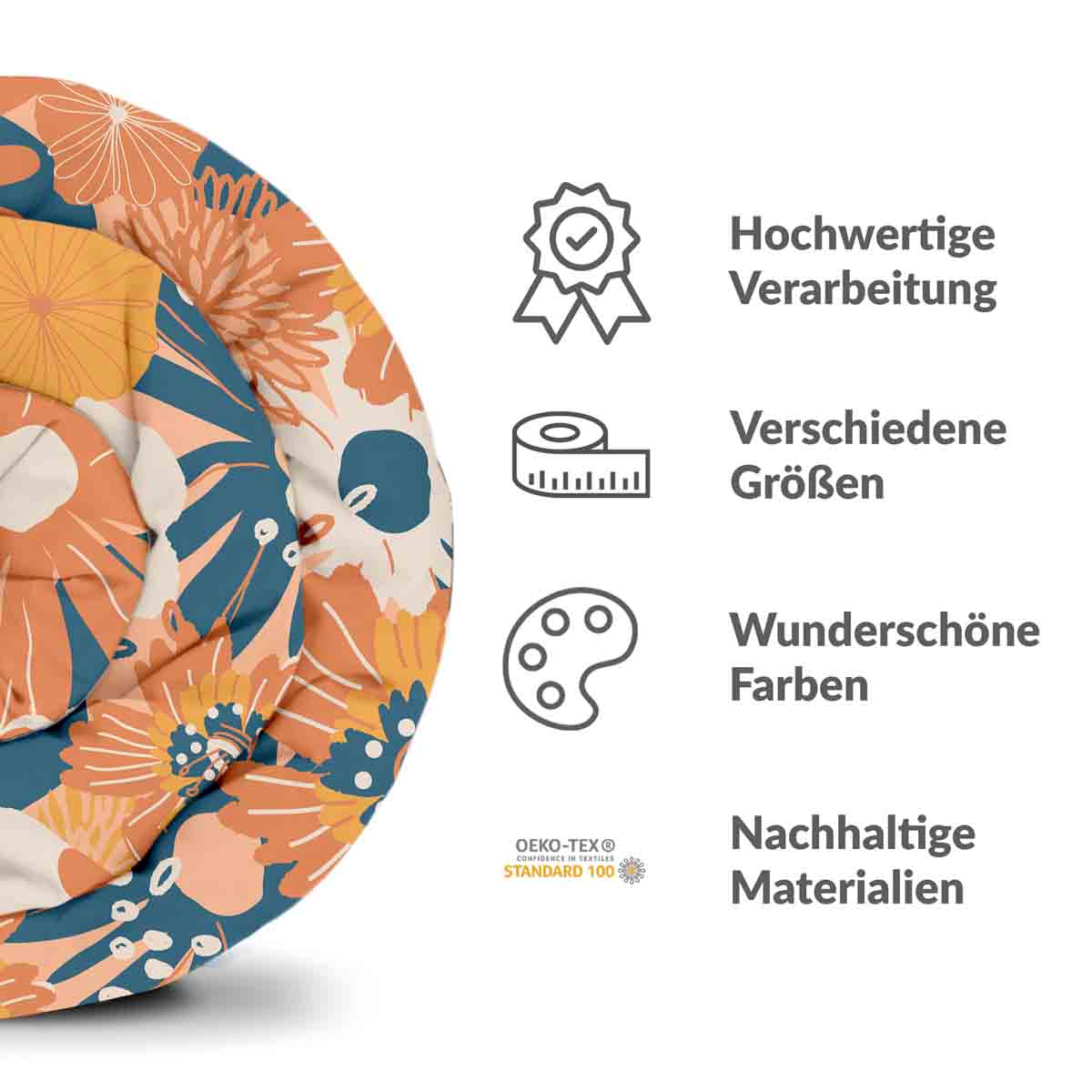 Original Therapiedecke - Ensemble de literie en coton avec fleurs de Gerbera