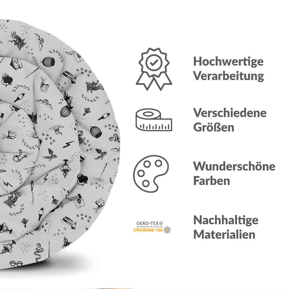 Original Therapiedecke - Ensemble de literie en coton gris magie
