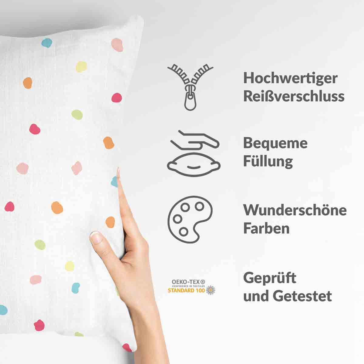 Coussin de santé Points Colorés