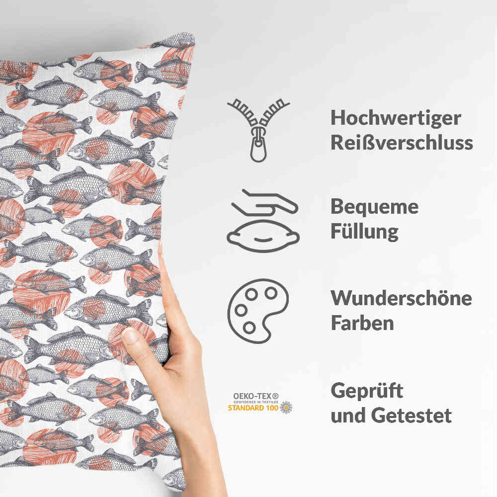 Coussin de santé poissons gris