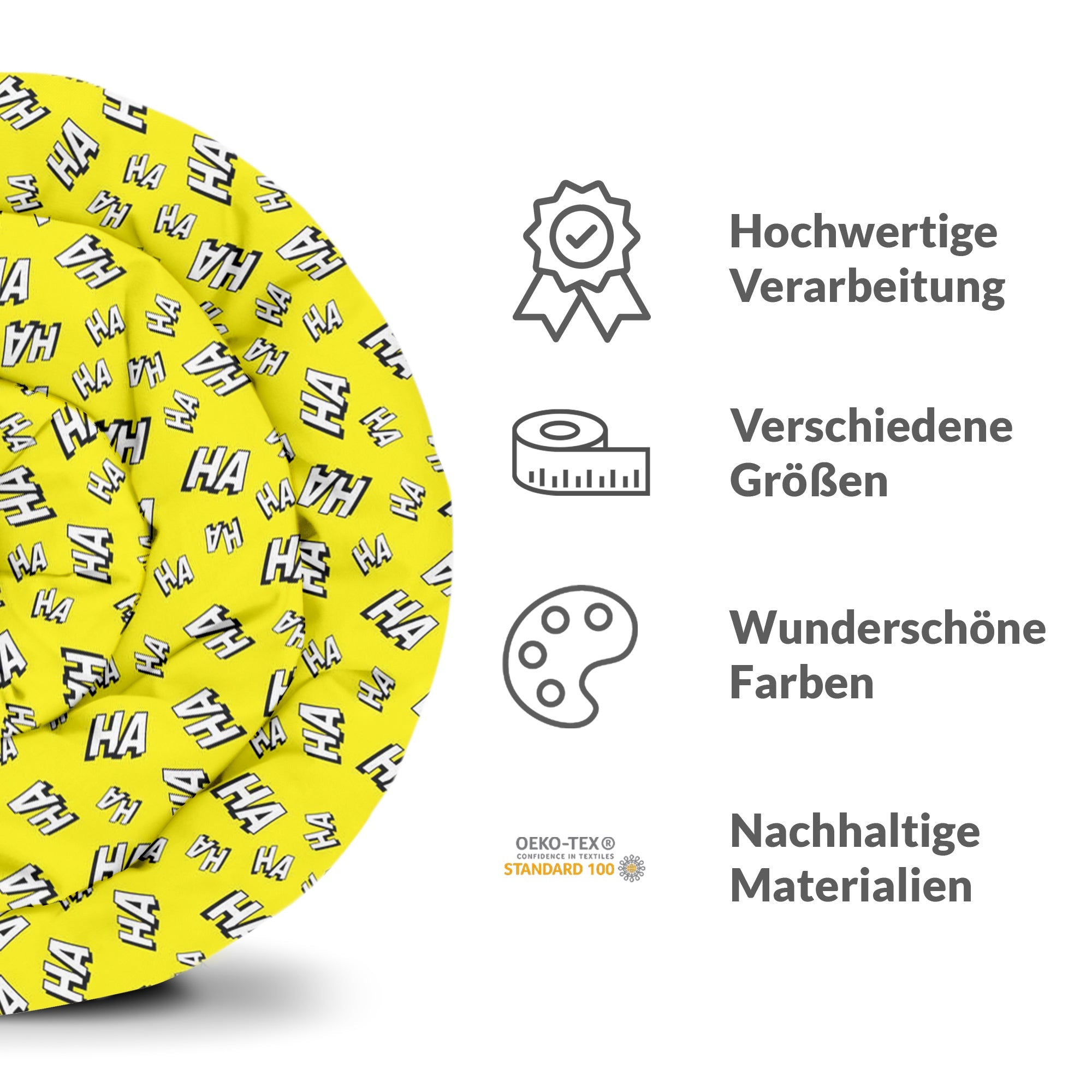 Couverture thérapeutique originale - Housse en coton jaune Ha Ha
