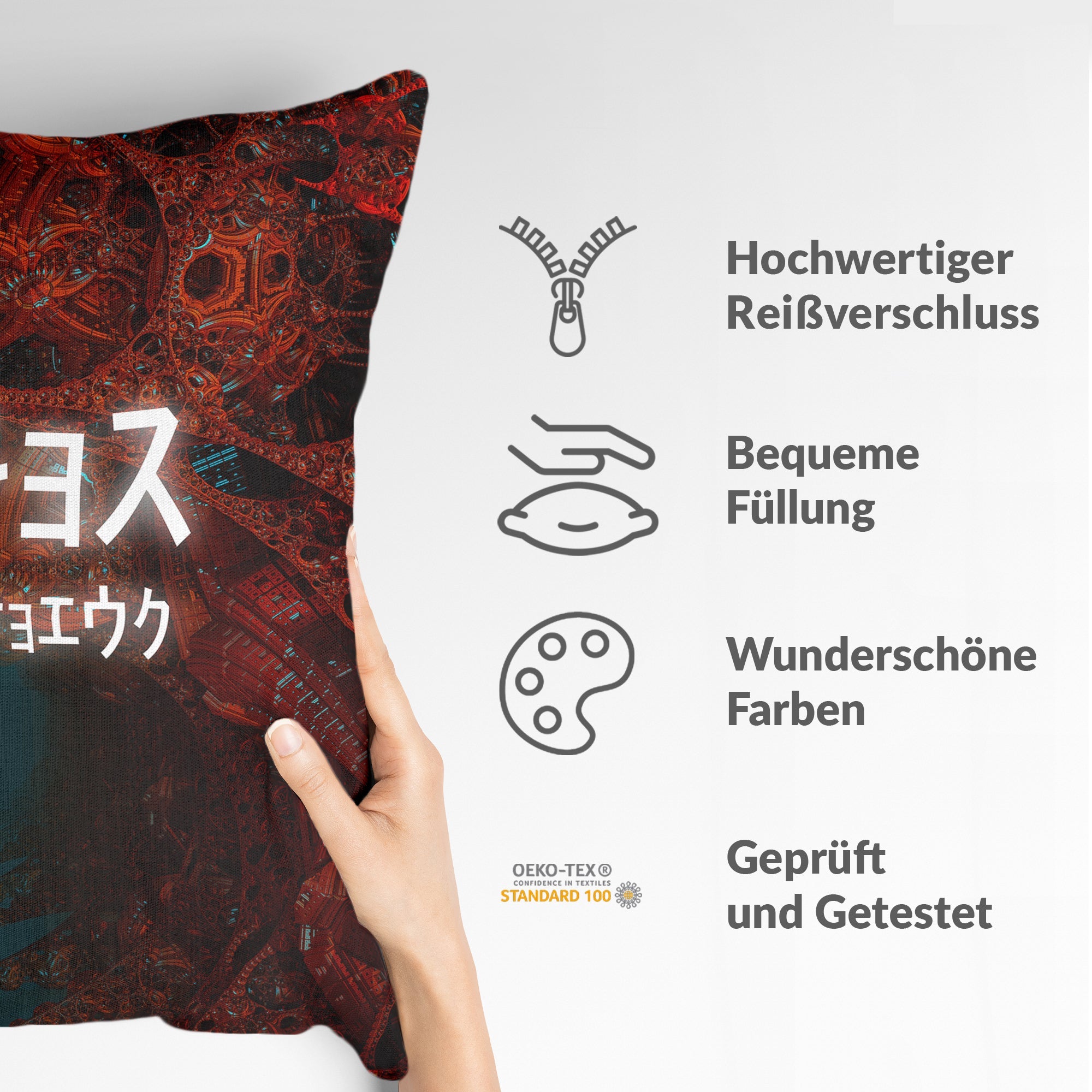 Coussin de santé avec inscription chinoise