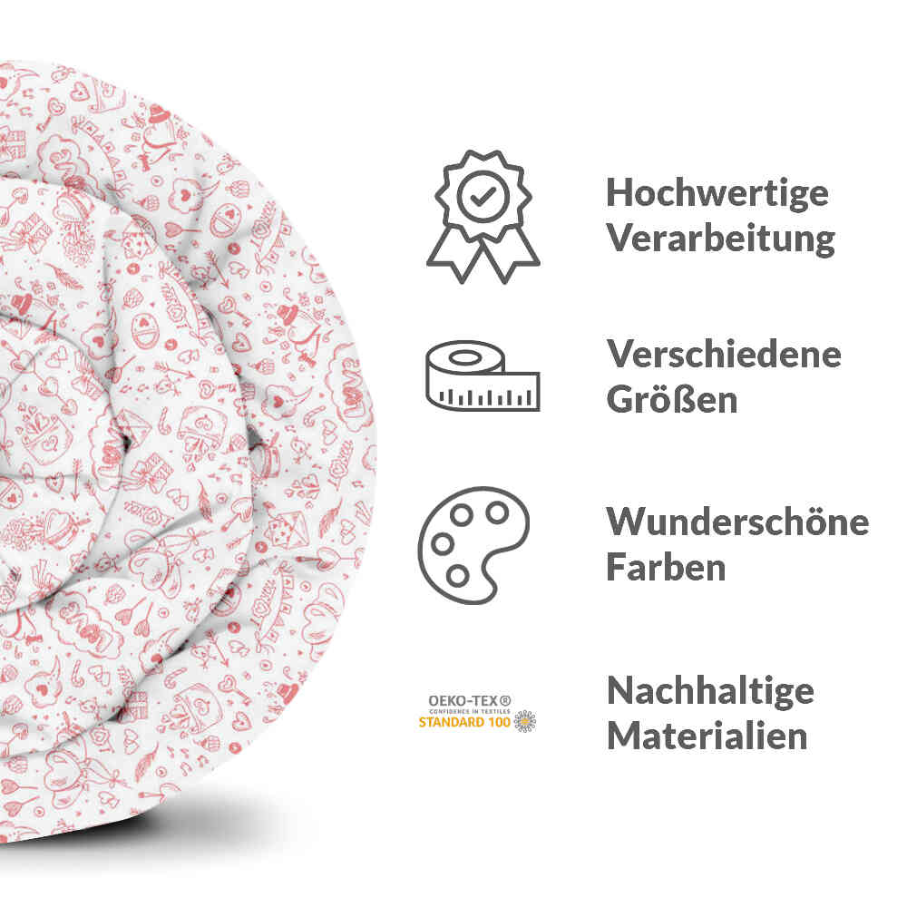 Original Therapiedecke - Ensemble de literie en coton Be my Valentine