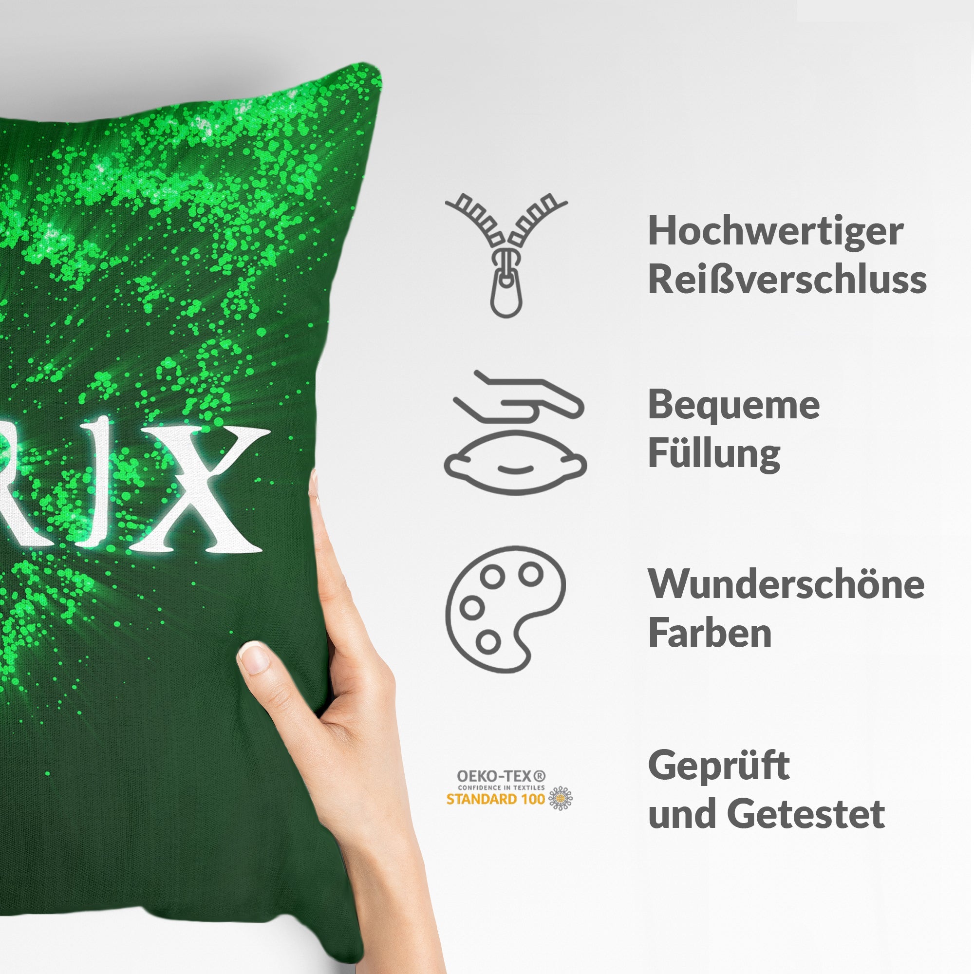 Coussin de santé Vert Matrice ADN