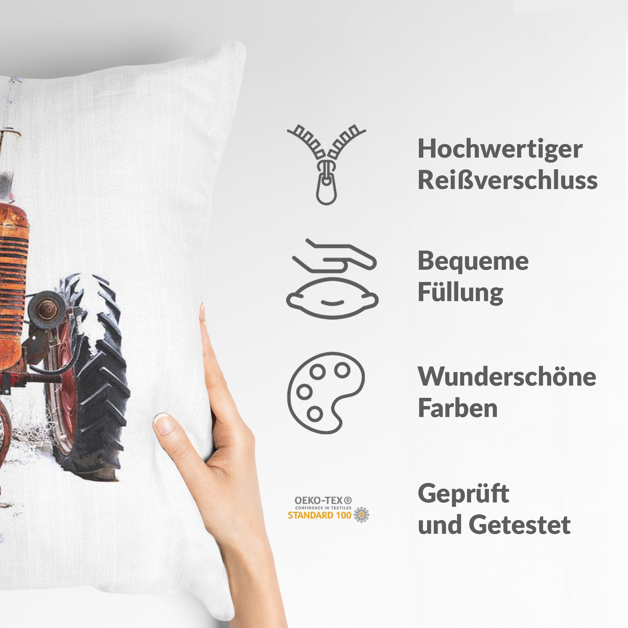 Coussin de santé tracteur en orange