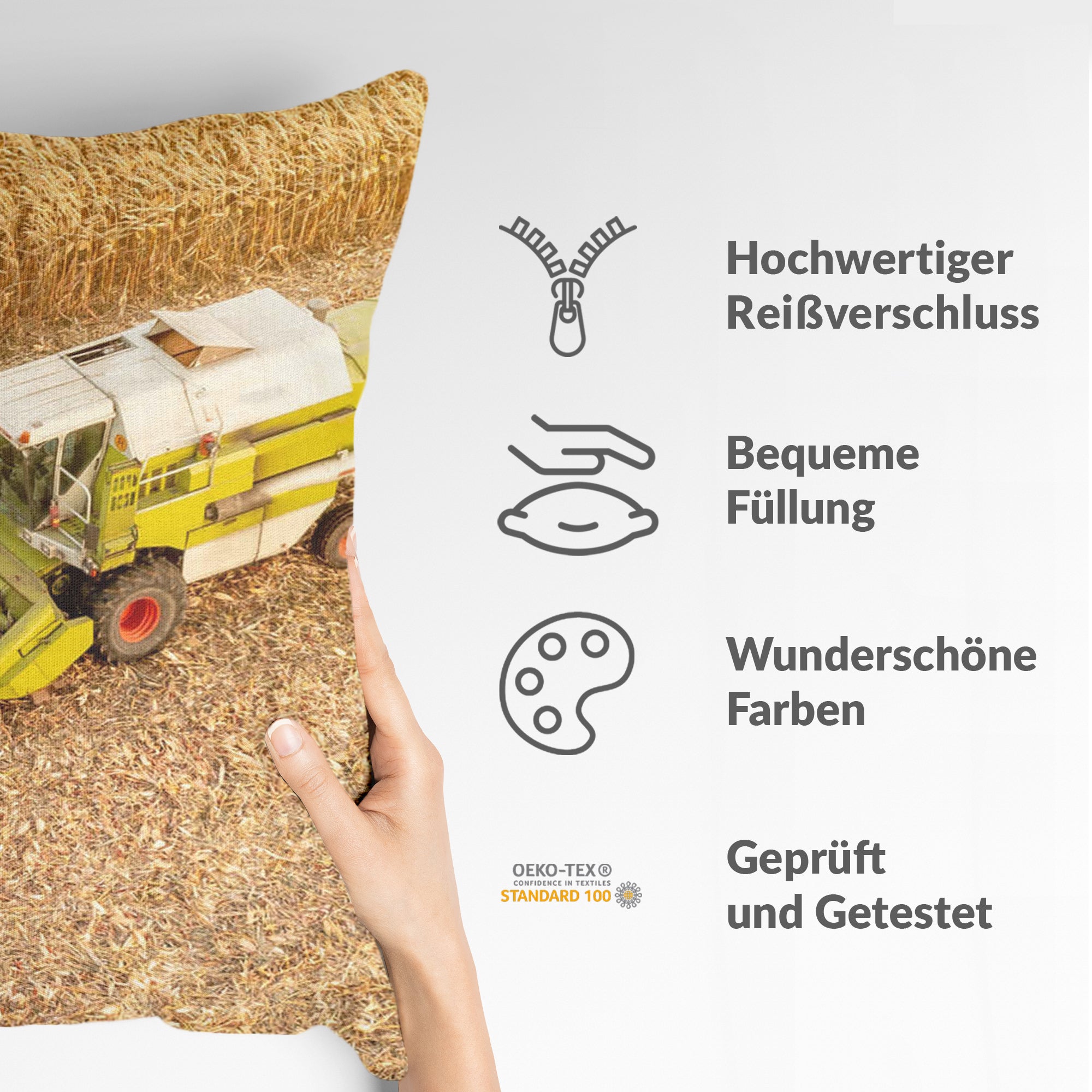 Coussin de santé Tracteur dans le champ