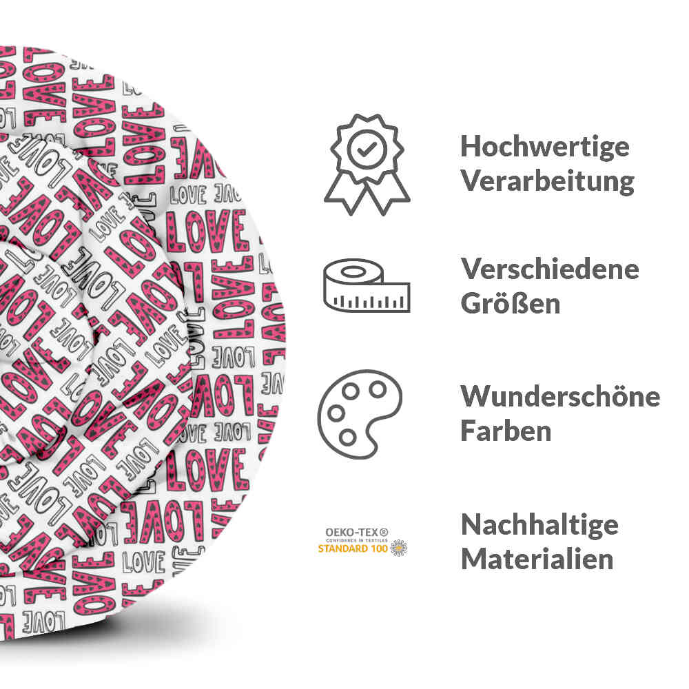 Original Therapiedecke - Ensemble de literie en coton Blanc L.O.V.E