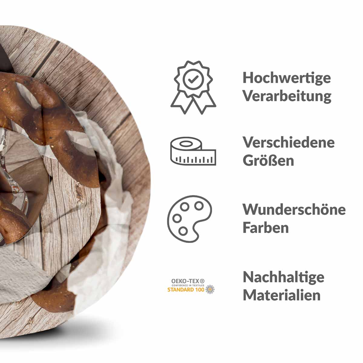 Original Therapiedecke - Ensemble de literie en coton TD avec bretzels