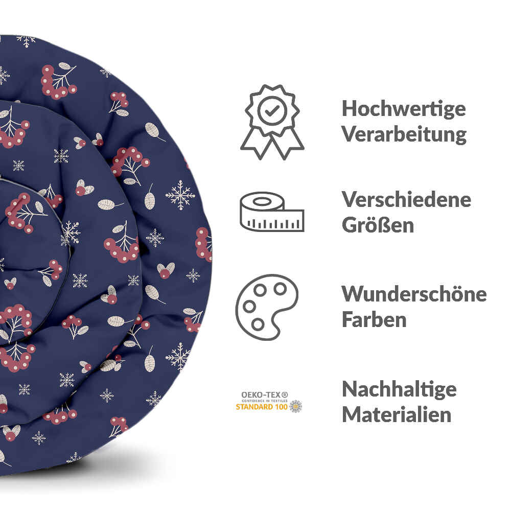Original Therapiedecke - Ensemble de literie en coton bleu groseille