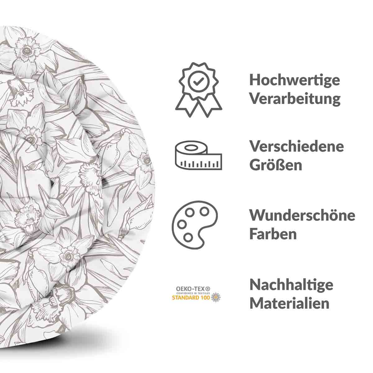 Original Therapiedecke - Ensemble de literie en coton avec narcisses