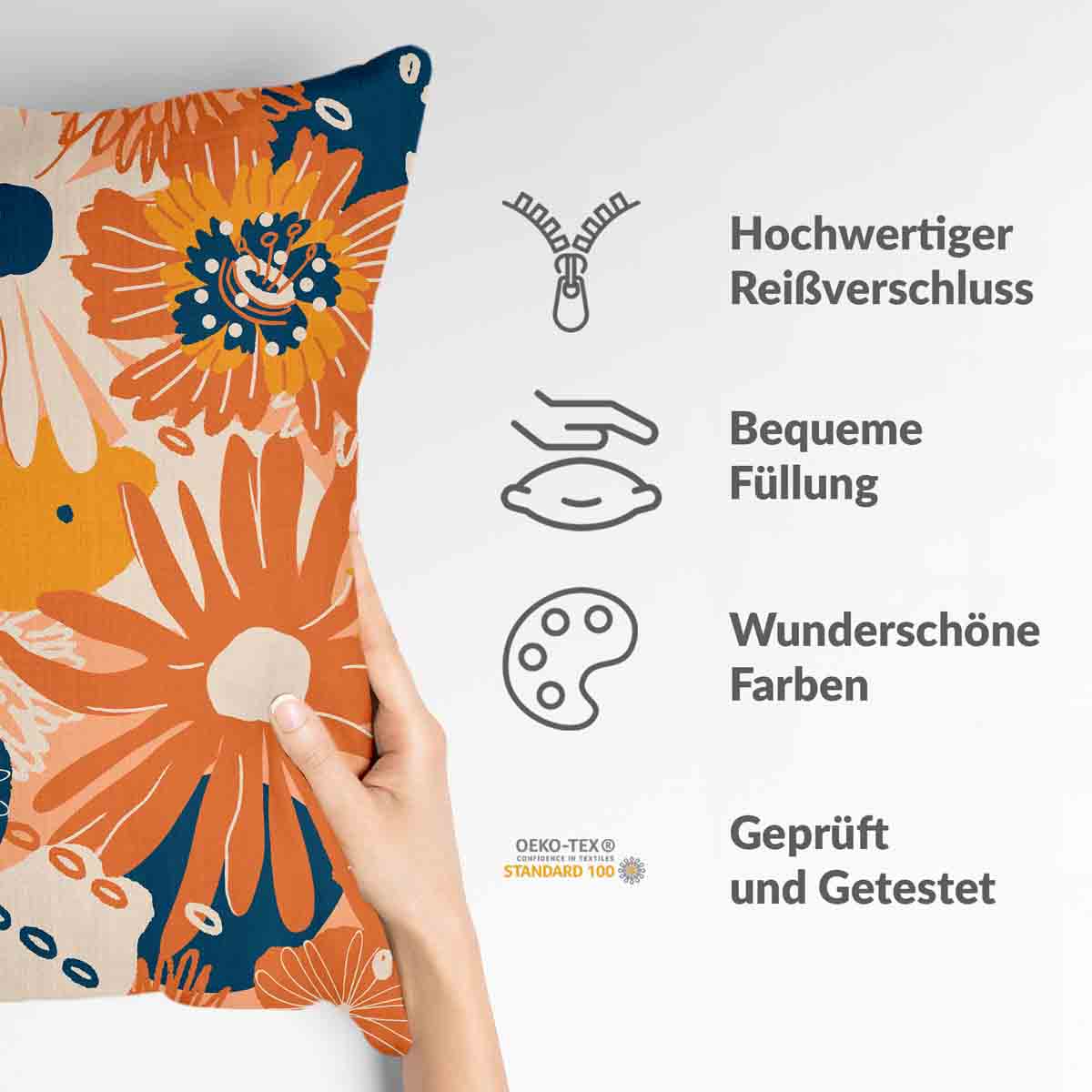 Coussin de santé avec fleurs de gerbera