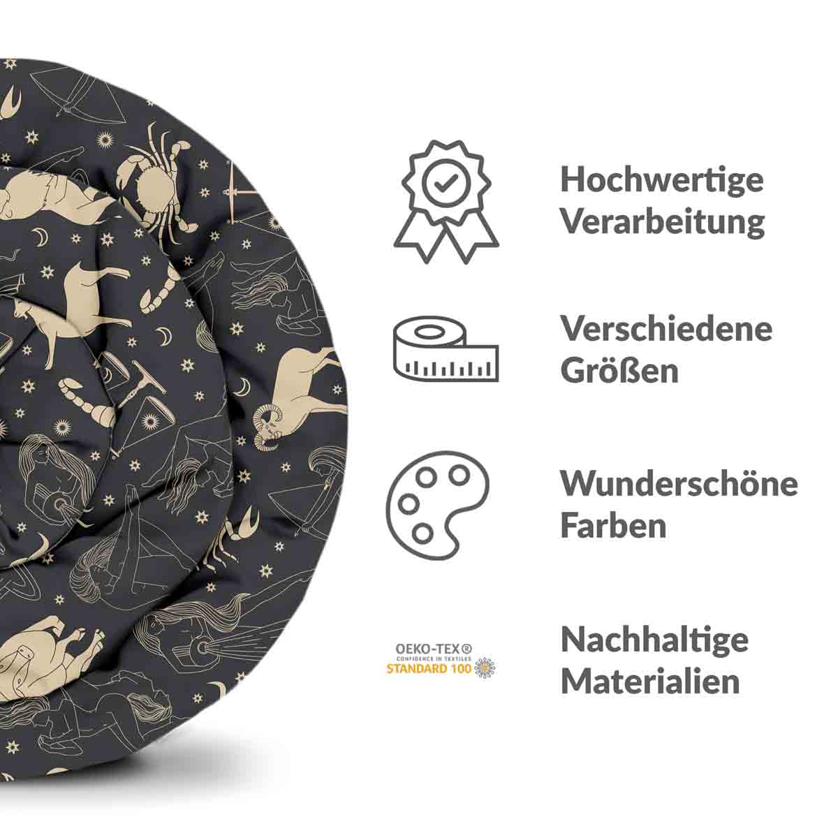 Original Therapiedecke - Ensemble de literie en coton Noir Constellations