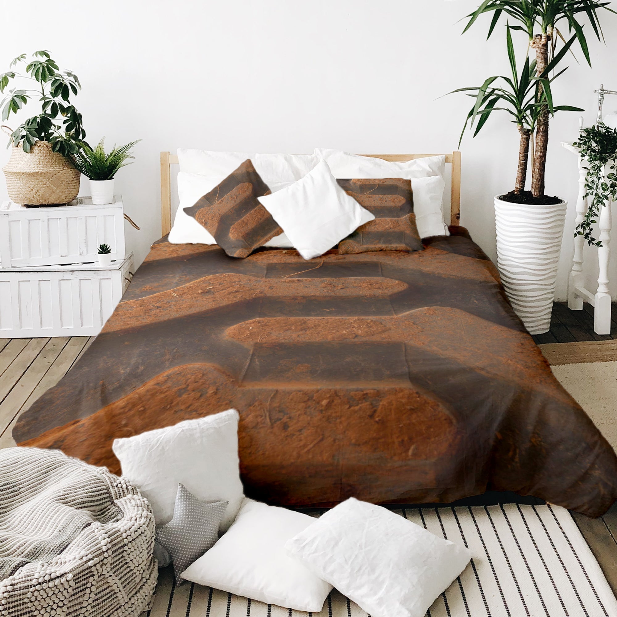 Couverture thérapeutique originale - Housse en coton Terre brune