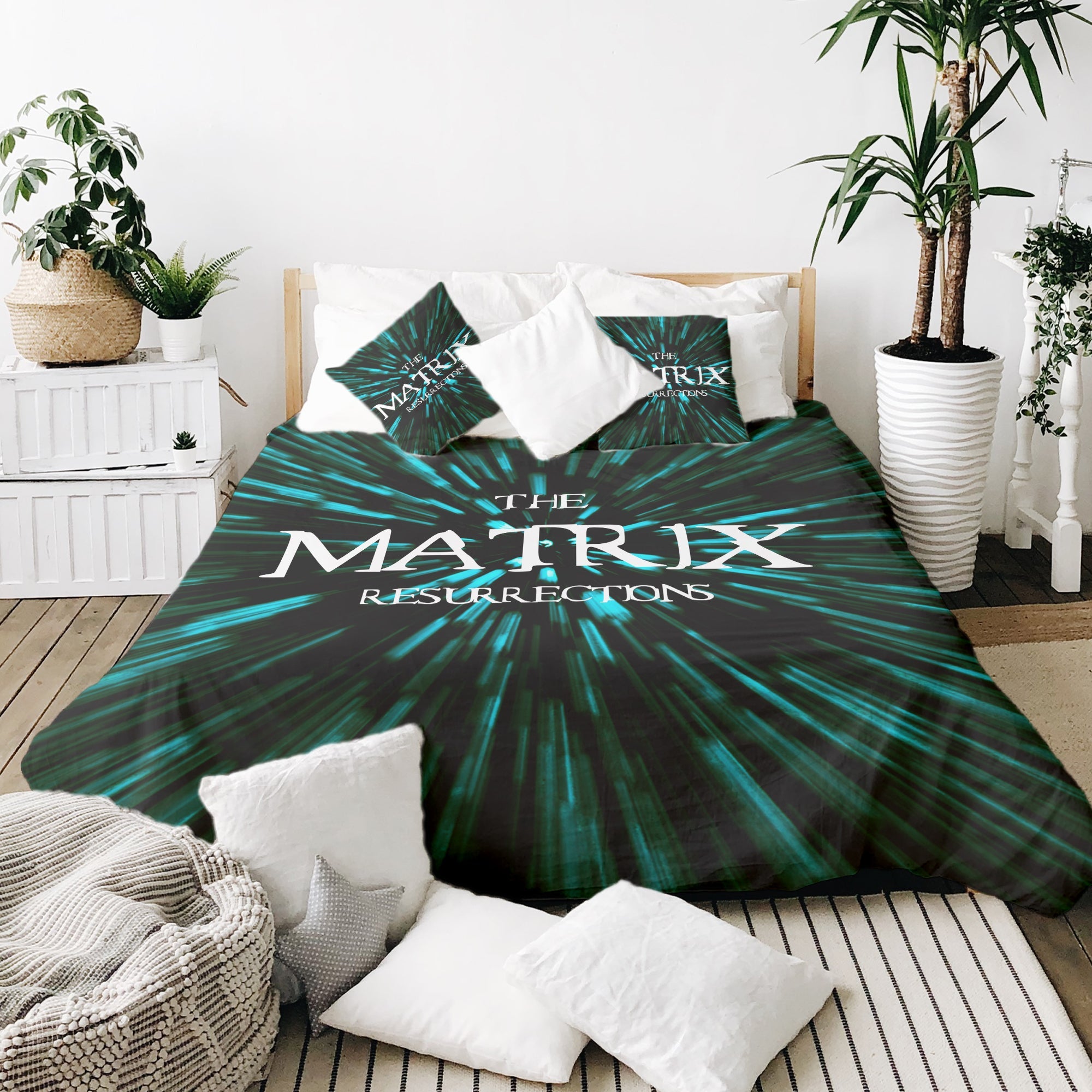 Couverture thérapeutique originale - Housse en coton avec inscription The Matrix