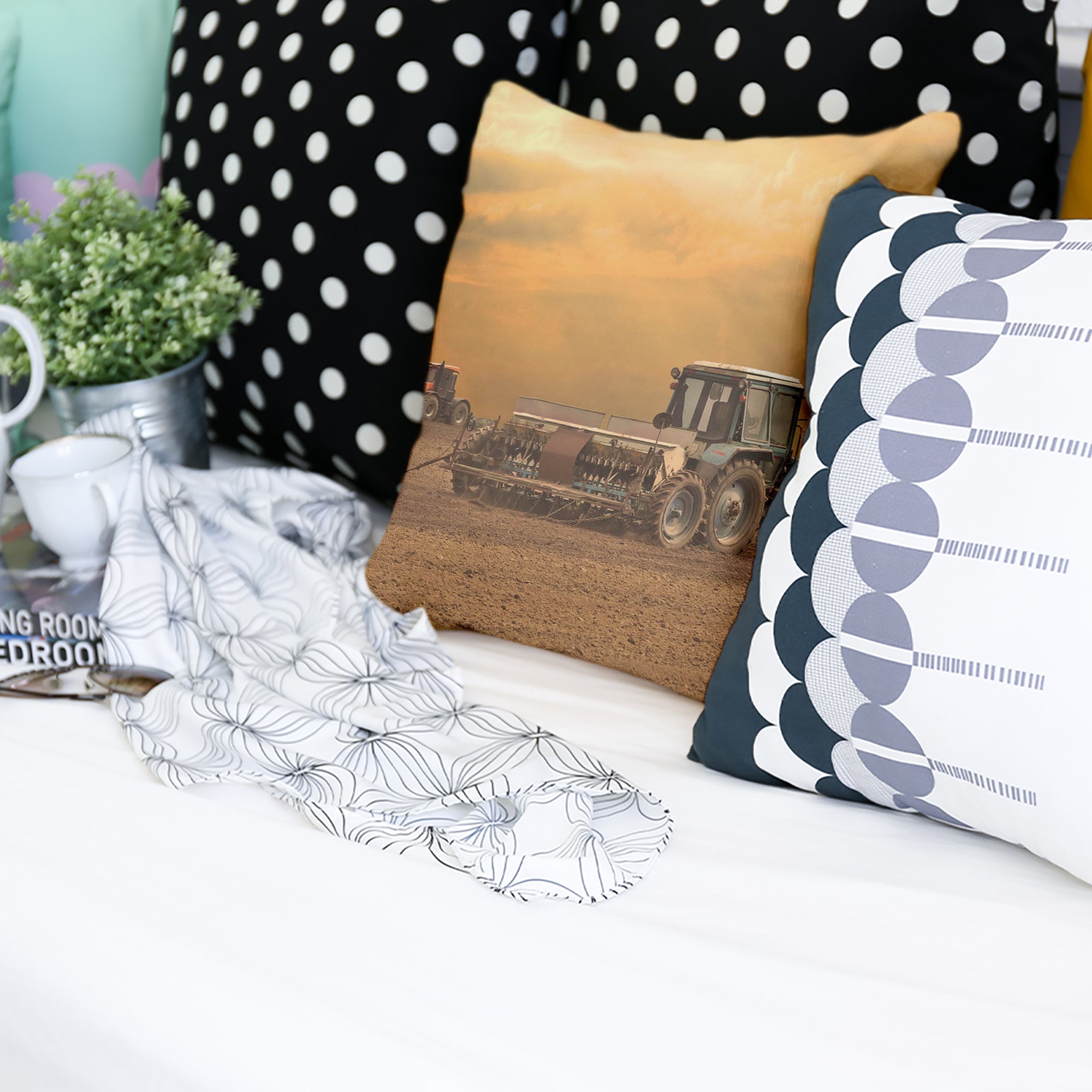 Coussin de santé Deux tracteurs