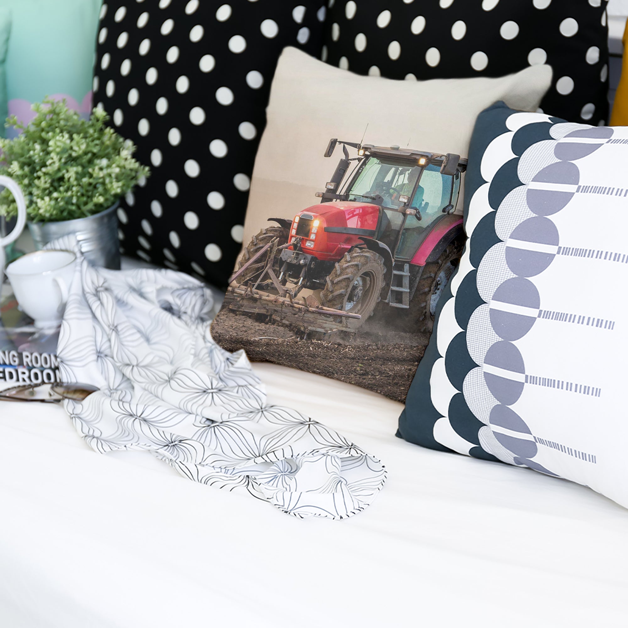 Coussin de santé avec grand tracteur
