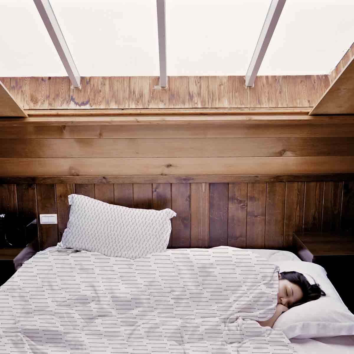 Couette de thérapie Ensemble de literie Blanc rayures épaisses
