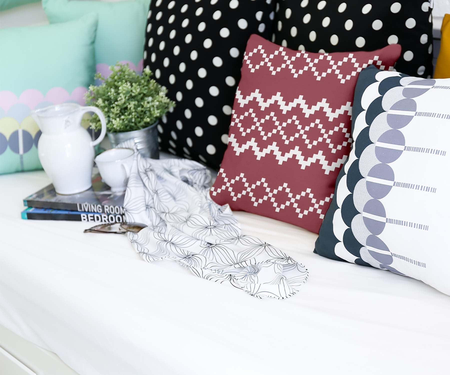 Coussin de santé avec motif de Noël rouge