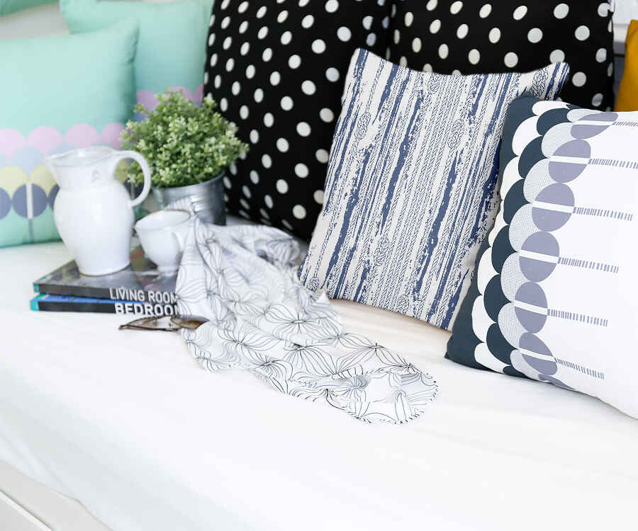 Coussin de santé motif rayé