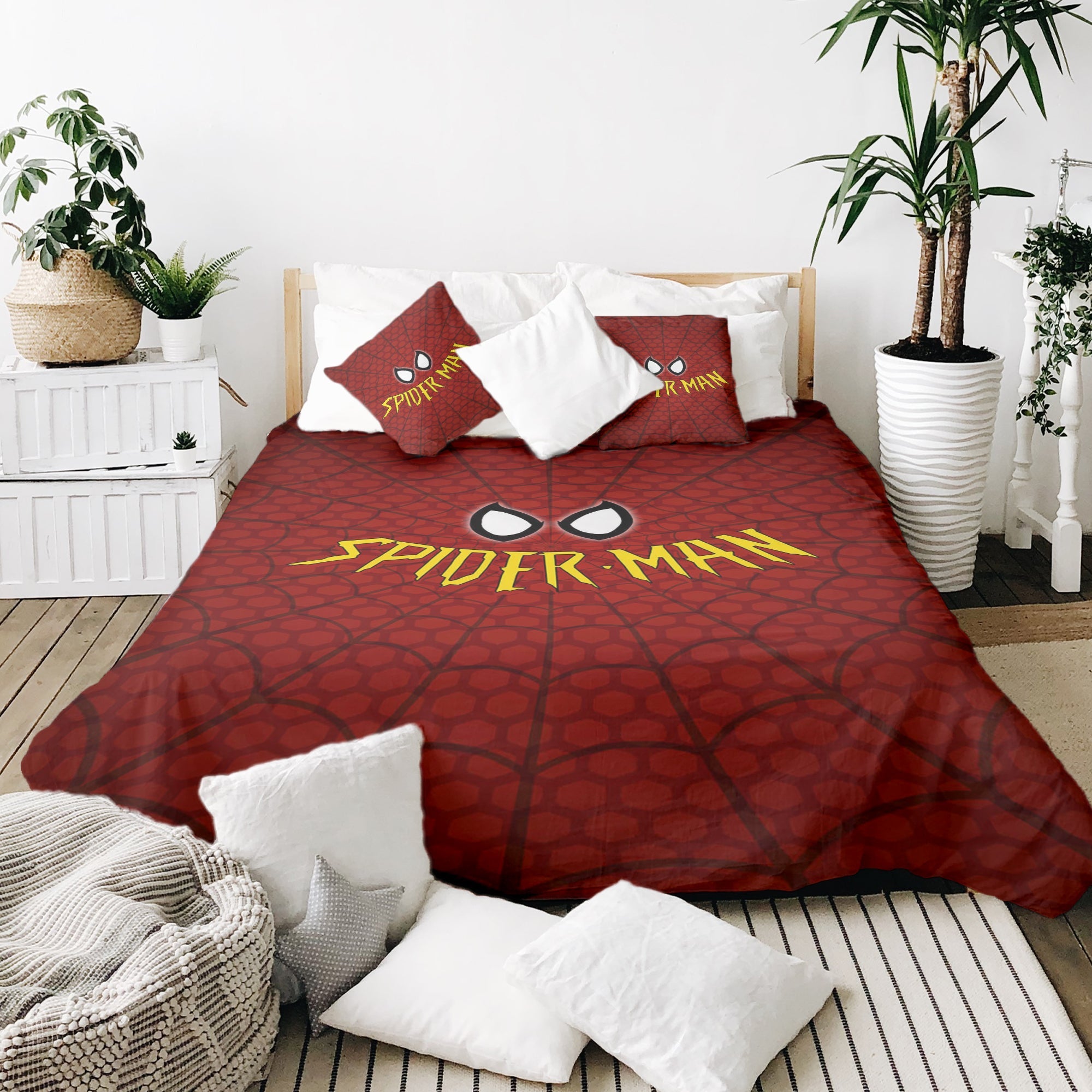 Couverture thérapeutique originale - Housse en coton rouge Spiderman