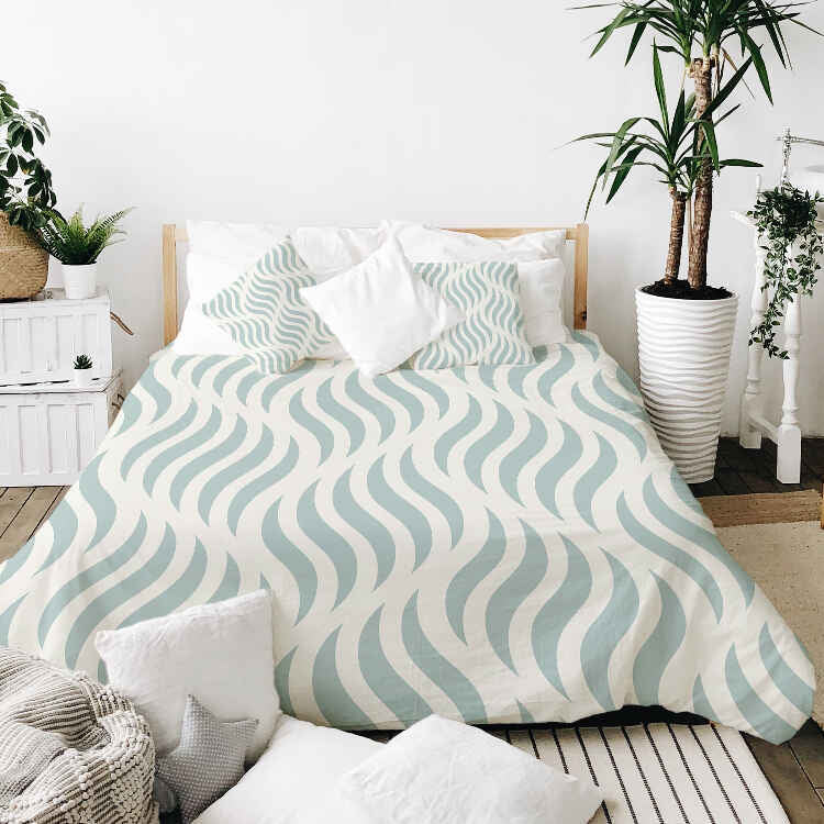 Original Therapiedecke - Ensemble de literie en coton Vagues abstraites