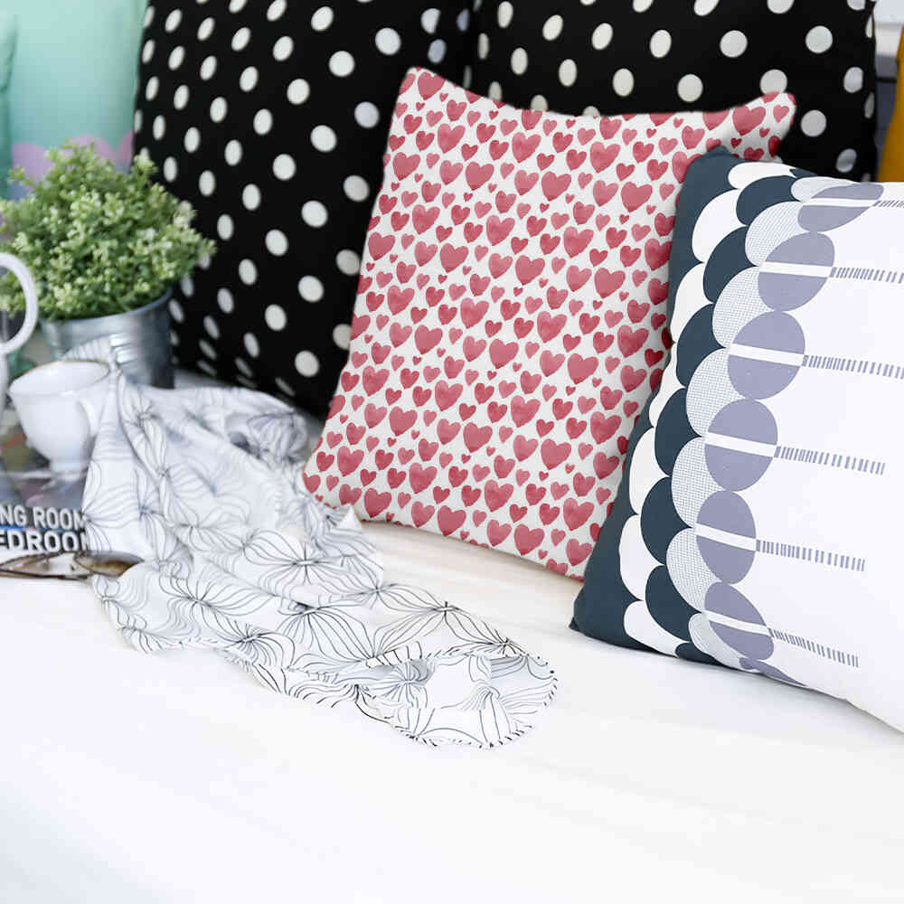 Coussin de santé Cœurs rouges