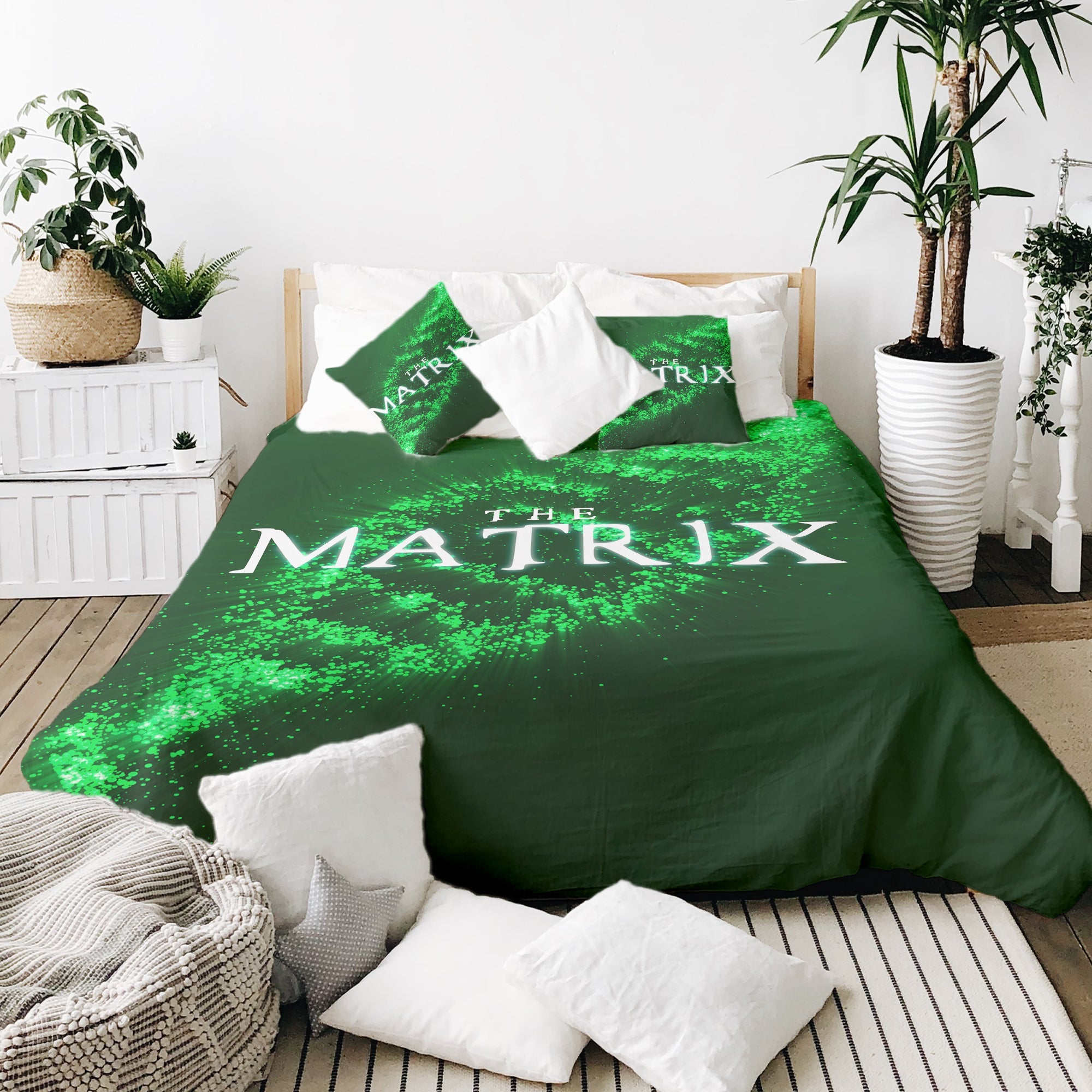 Couverture thérapeutique originale - Housse en coton verte Matrix DNA