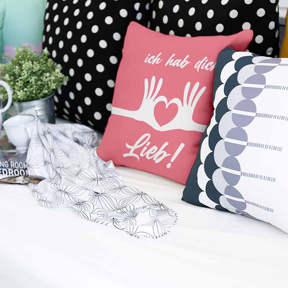 Coussin de santé rose Je t'aime