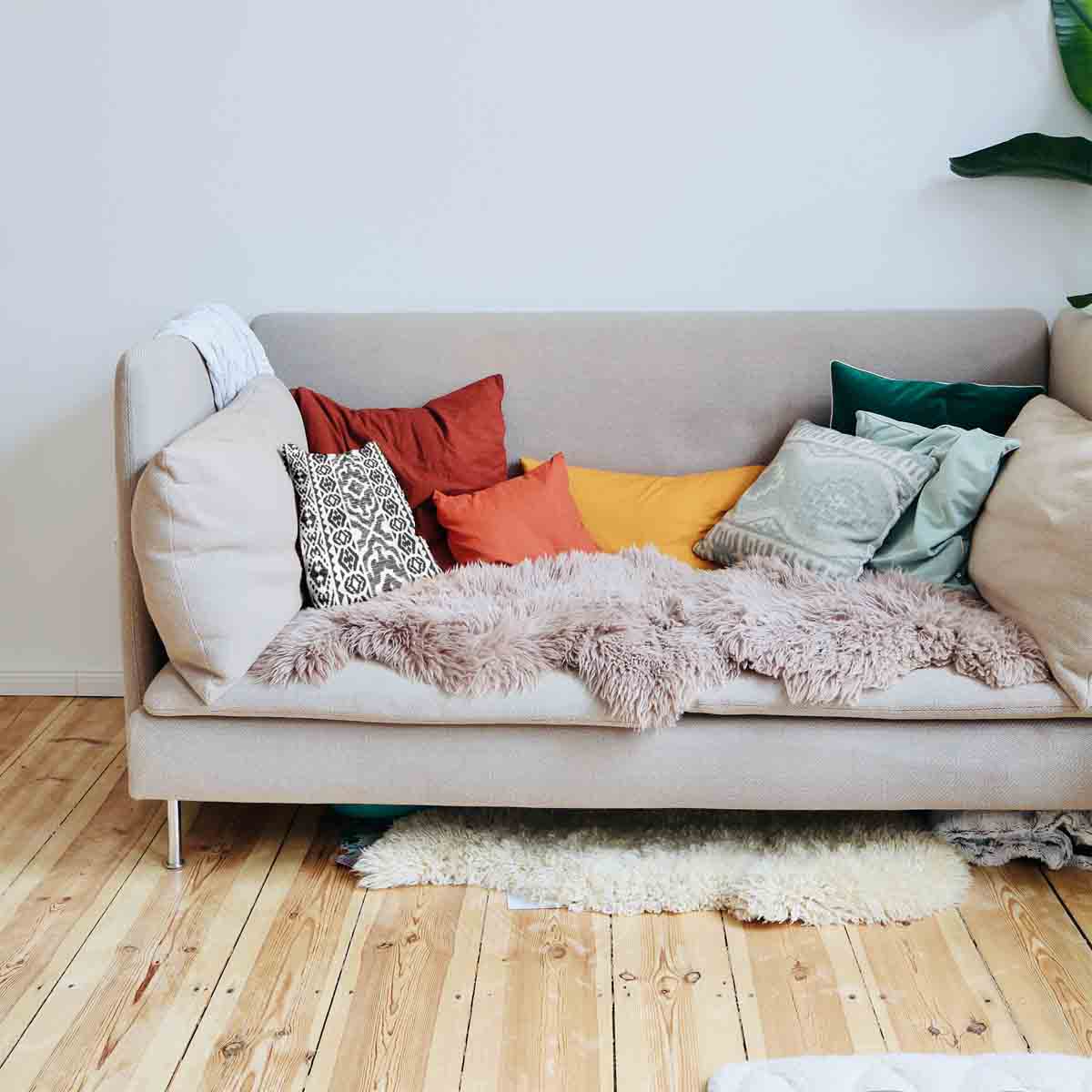 Coussin de santé avec formes noires