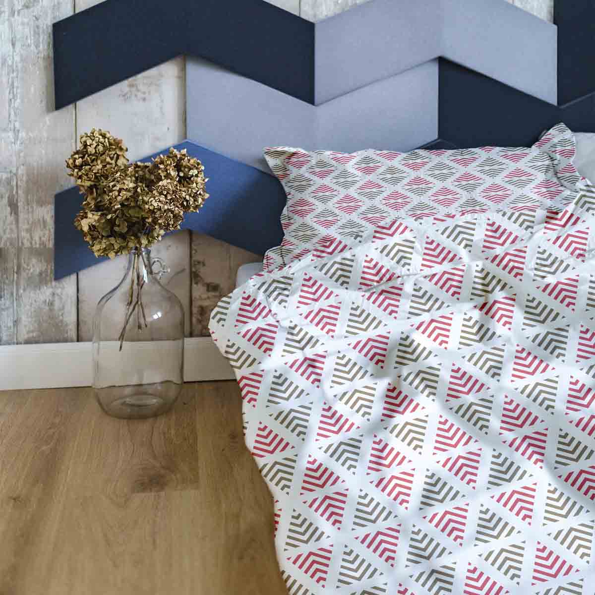 Couverture thérapeutique originale - Housse en coton triangles de Noël