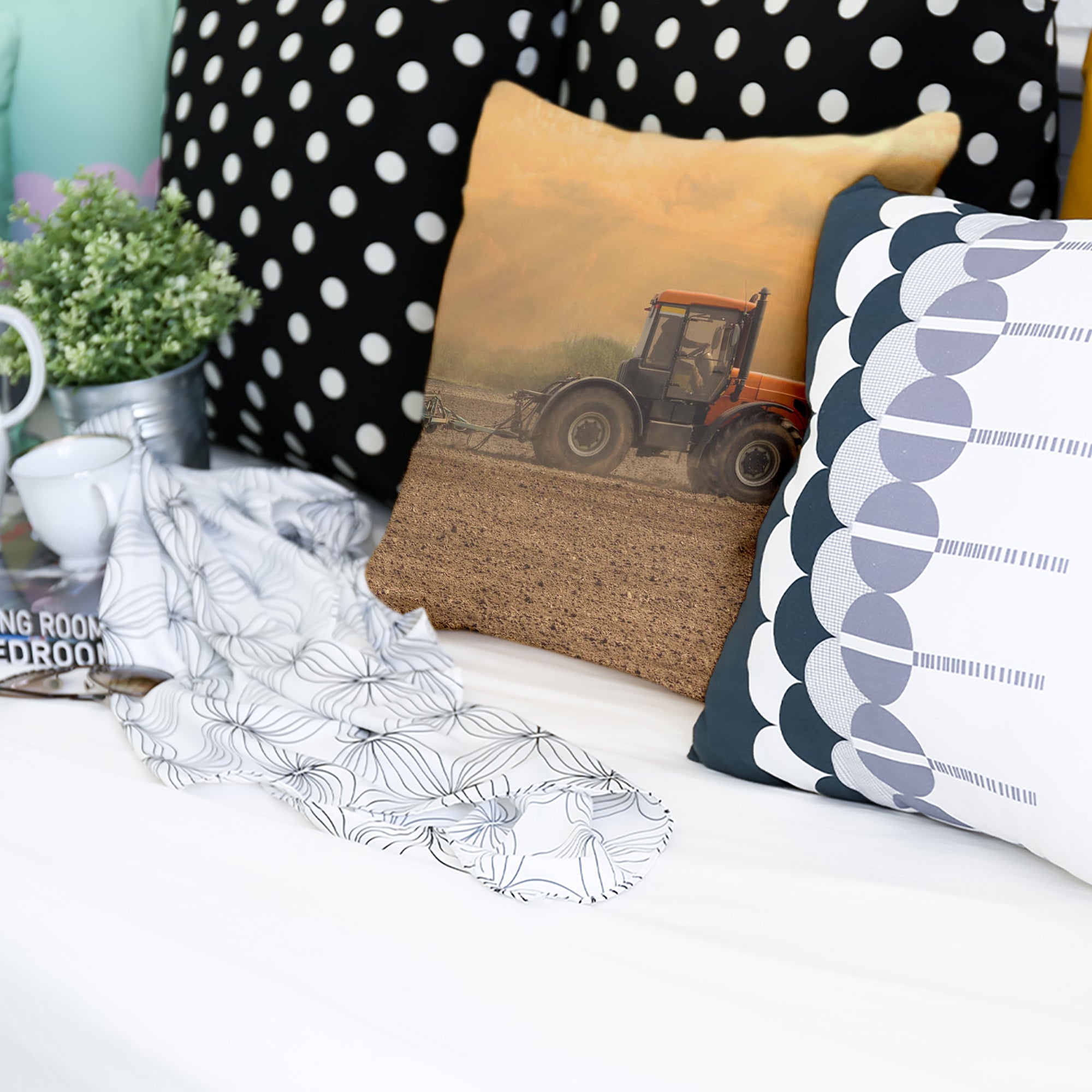 Coussin de santé tracteur avec remorque