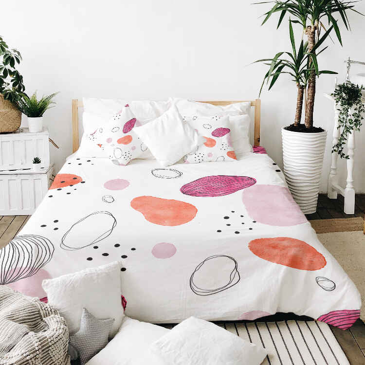 Original Therapiedecke - Ensemble de literie en coton cercles abstraits