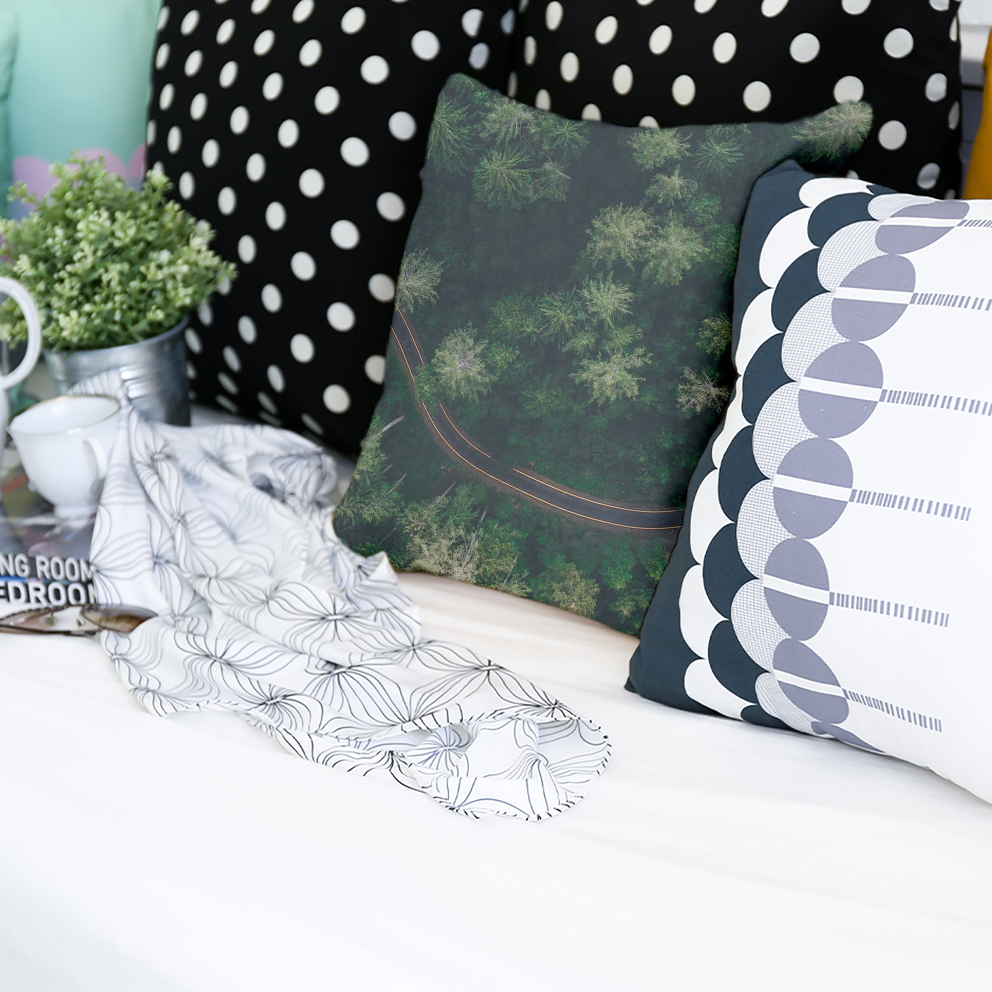 Coussin de santé Rue dans la forêt