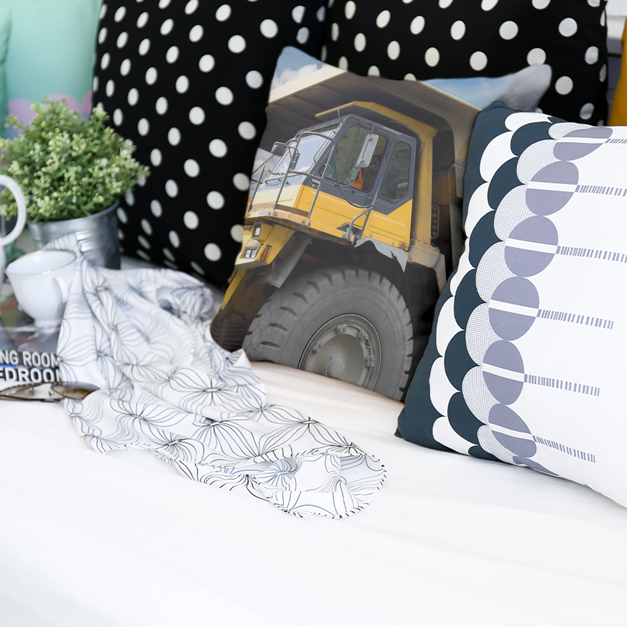 Coussin de santé Camion jaune