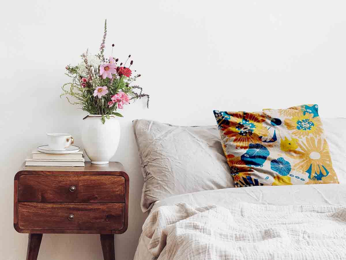Coussin de santé avec fleurs de gerbera