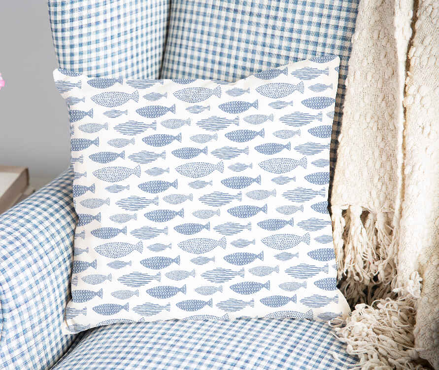 Coussin de santé poissons bleus
