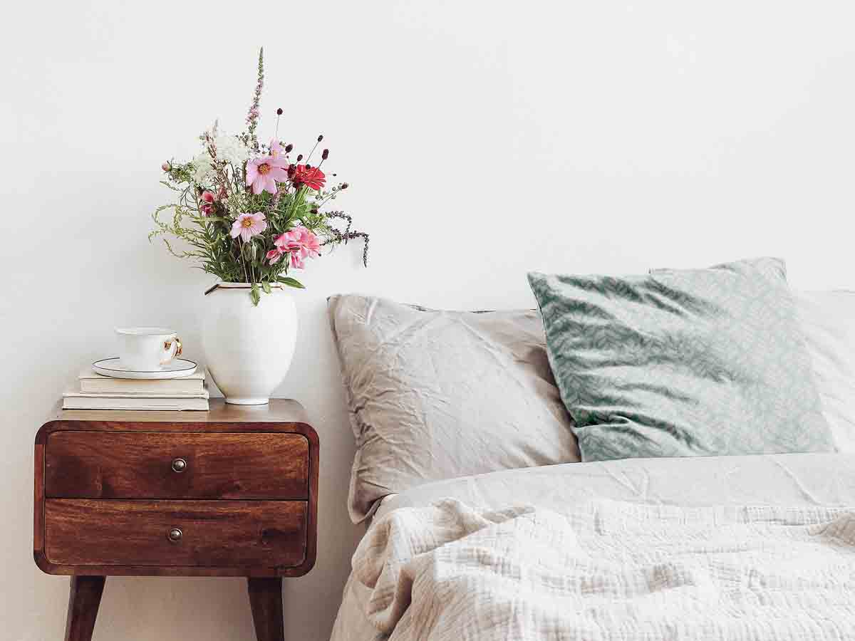 Coussin de santé vert avec sapin