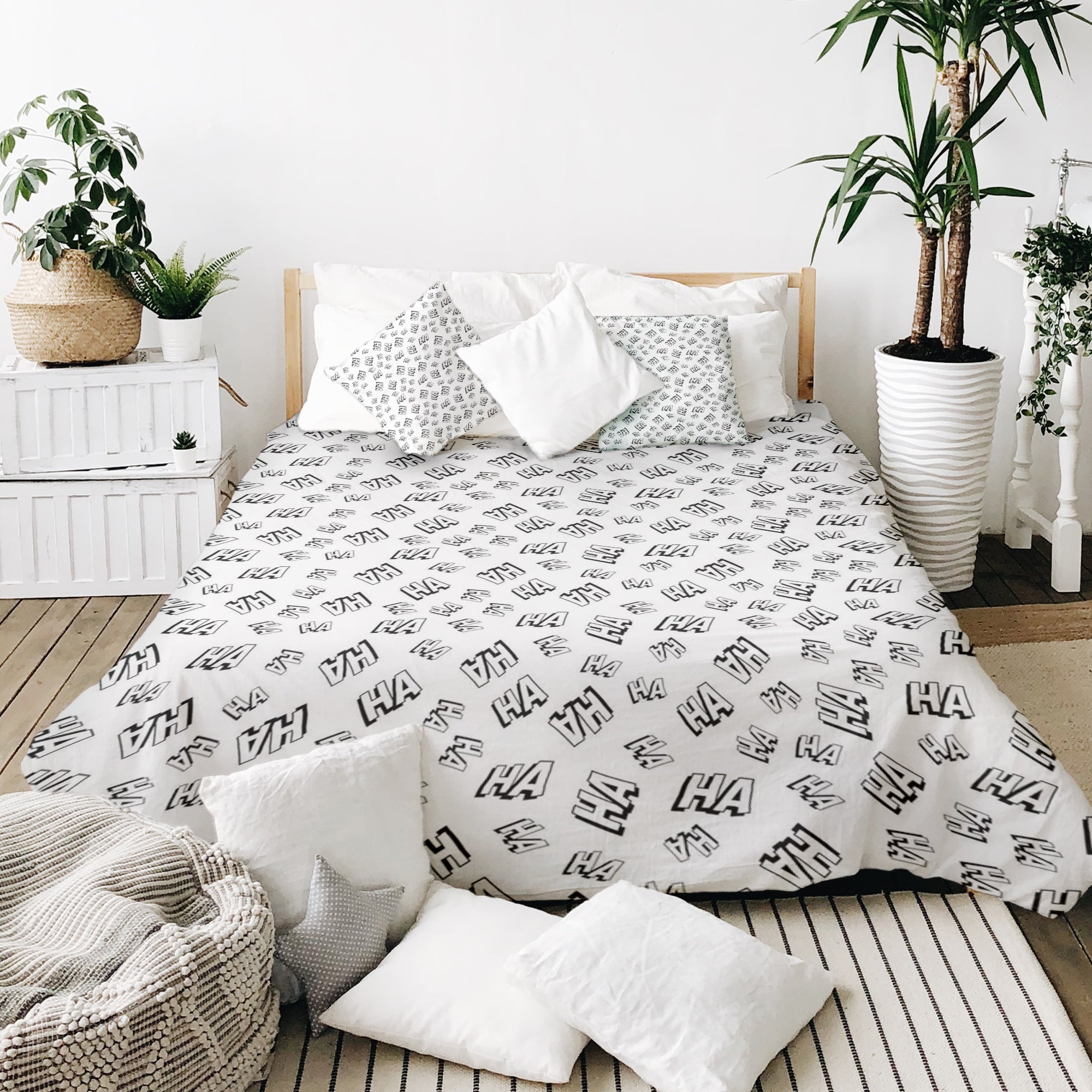 Couverture thérapeutique originale - Housse en coton blanc Ha Ha