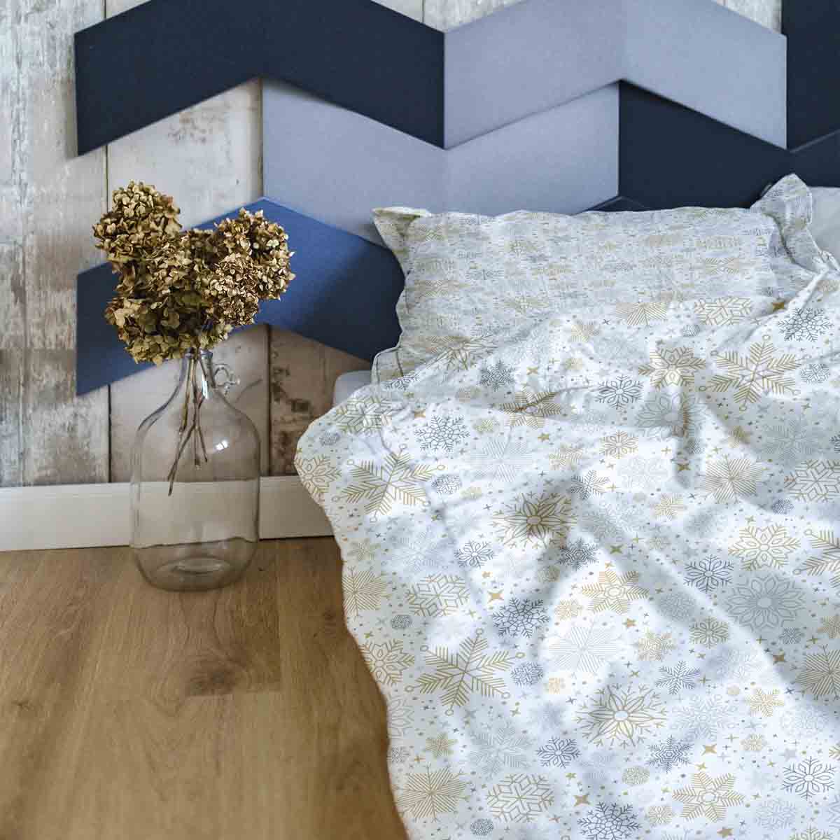 Ensemble de literie avec couverture thérapeutique tempête de neige claire