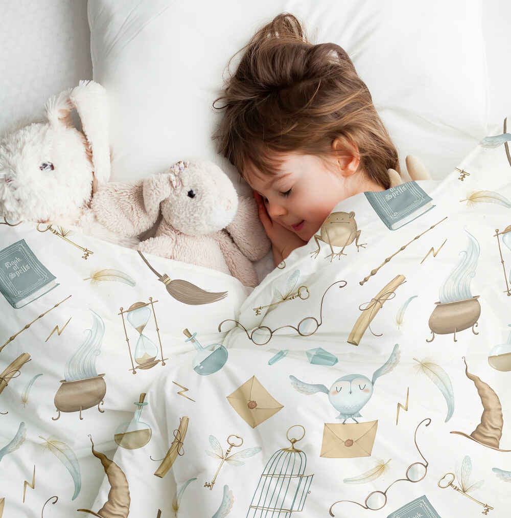Couverture thérapeutique originale - Housse en coton blanc Choses magiques