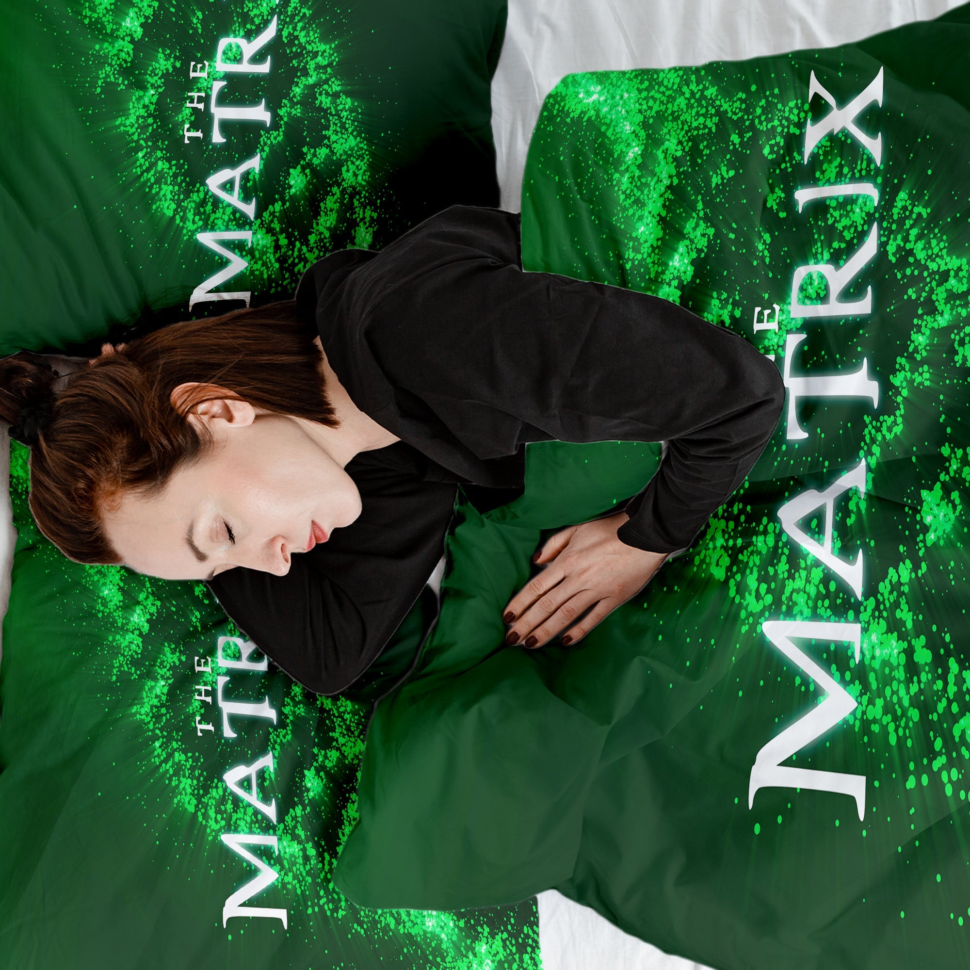 Couverture thérapeutique originale - Housse en coton verte Matrix DNA