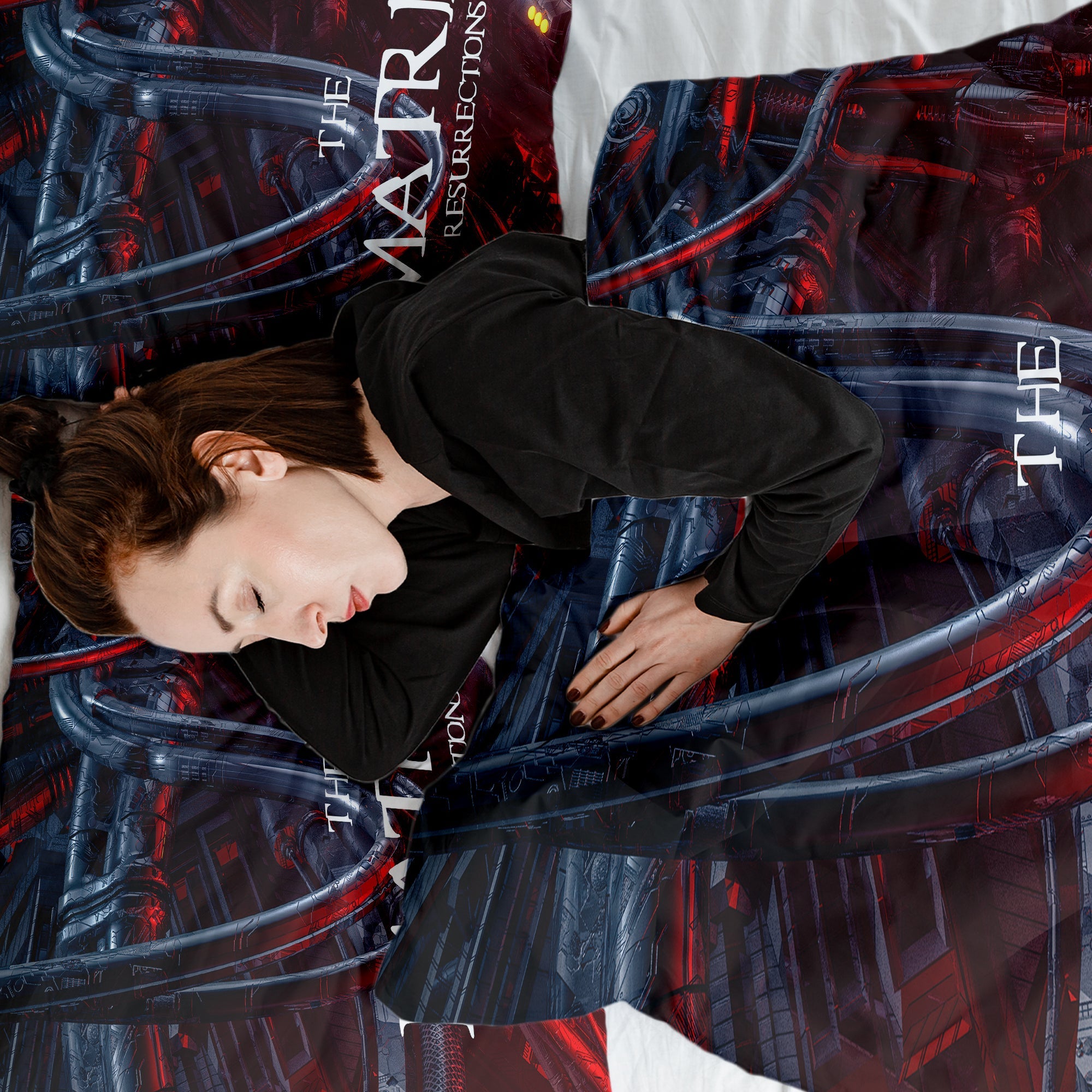 Couverture Thérapeutique Originale TD - Ensemble de Literie en Coton Rouge The Matrix