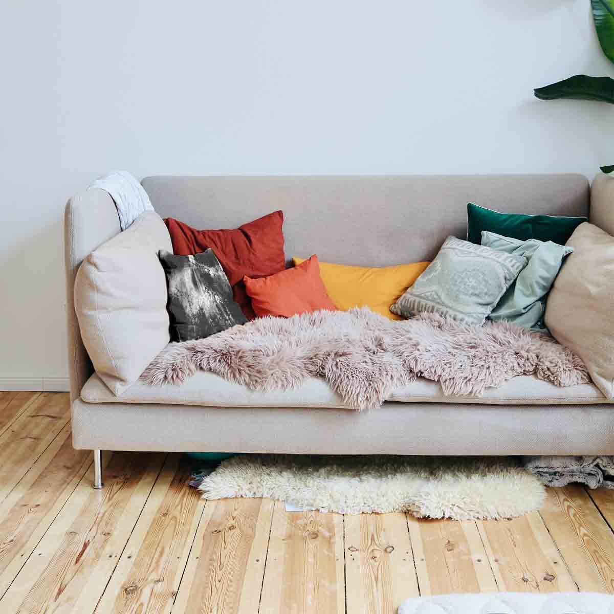 Coussin de santé noir avec motif chiné
