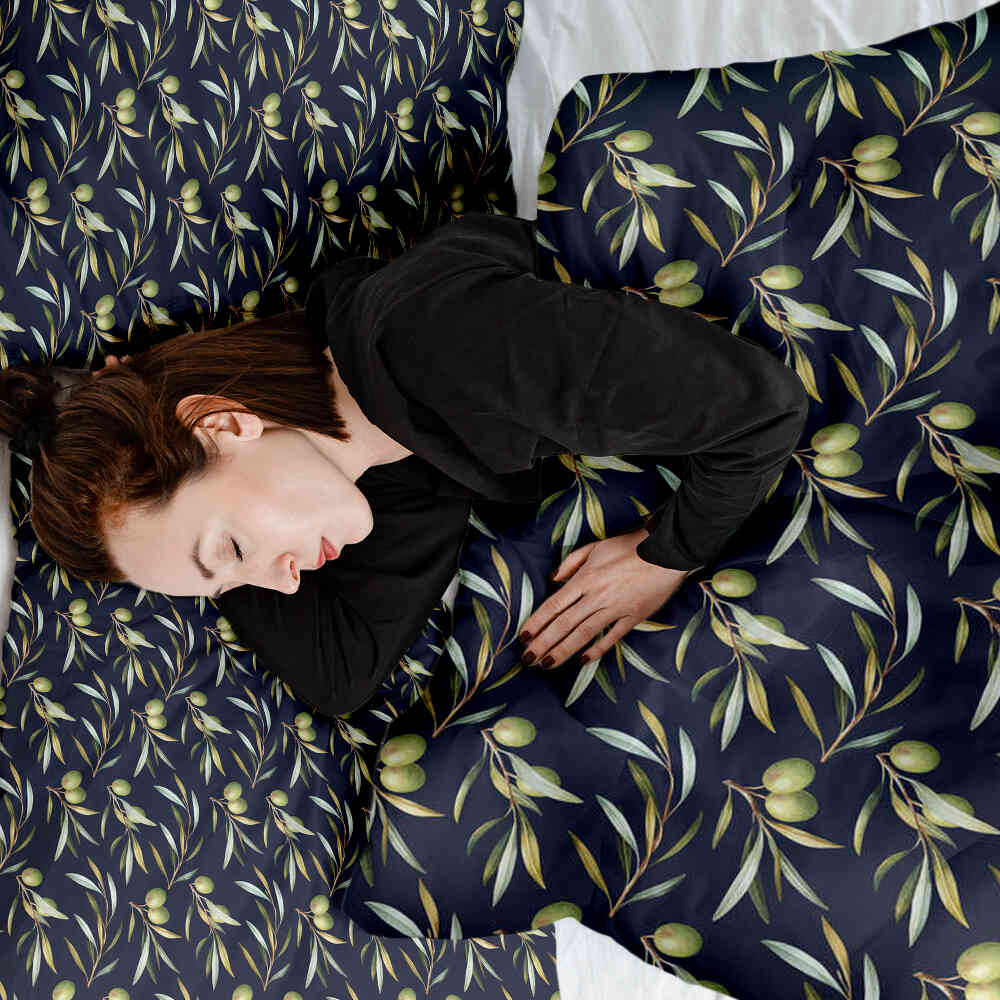 Original Therapiedecke - Ensemble de literie en coton avec olives