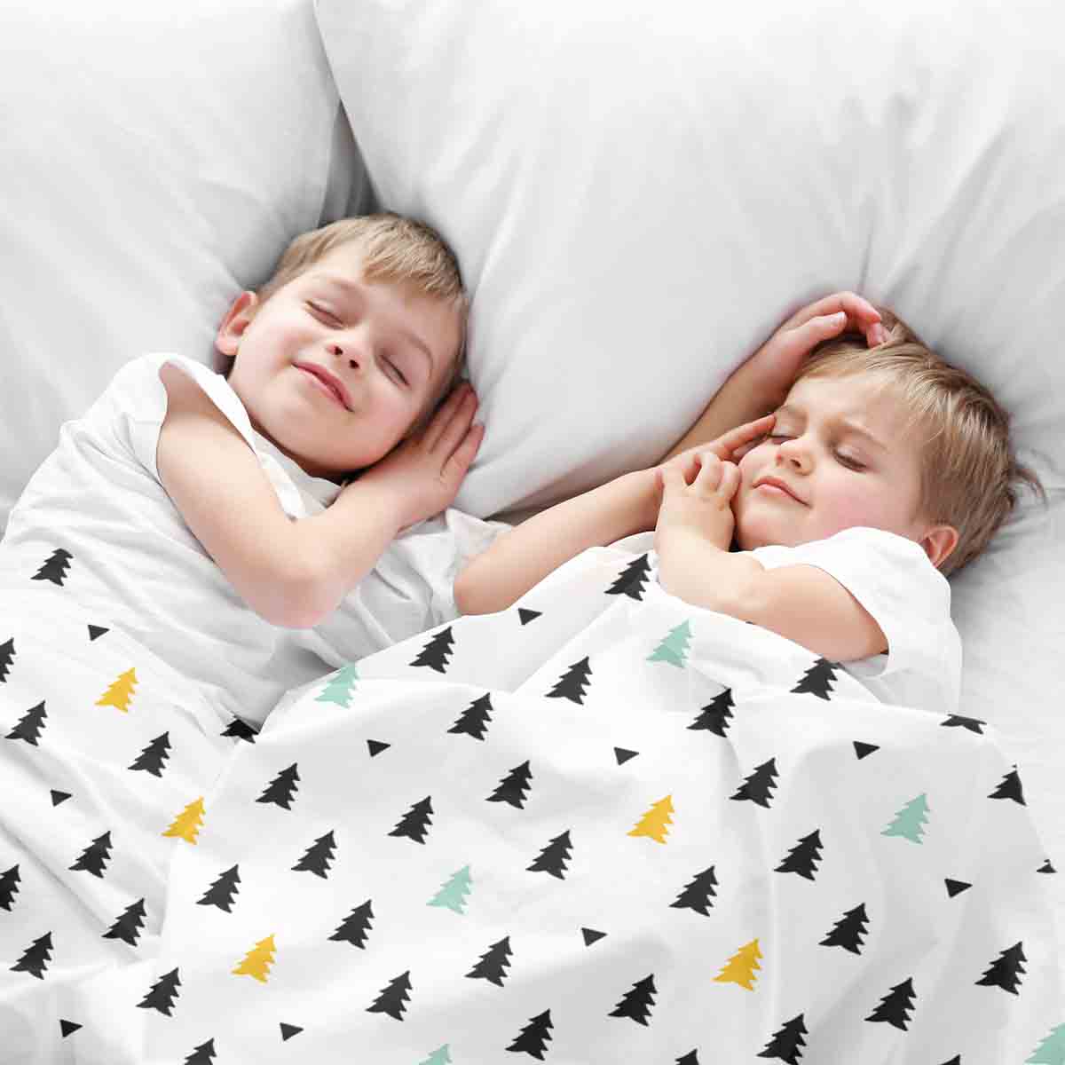 Original Therapiedecke - Ensemble de literie en coton avec petits sapins