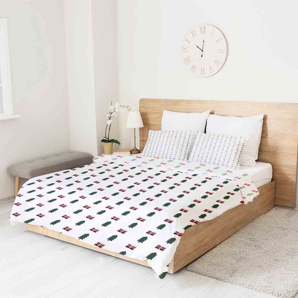 Ensemble de linge de lit couverture thérapeutique ambiance de Noël