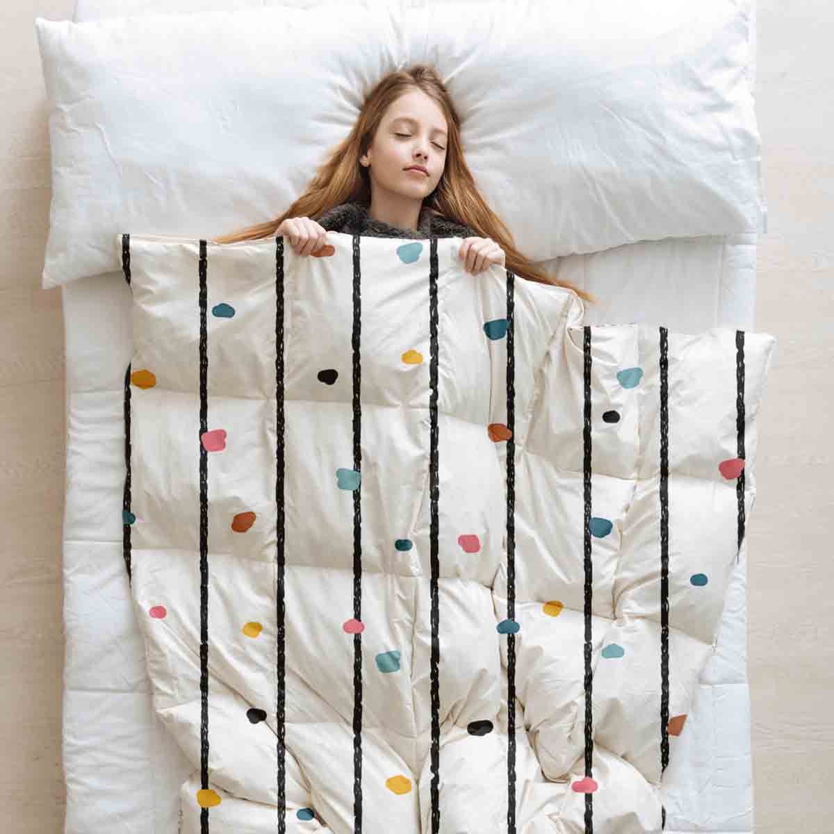 Original Therapiedecke - Ensemble de literie en coton Avec points multicolores